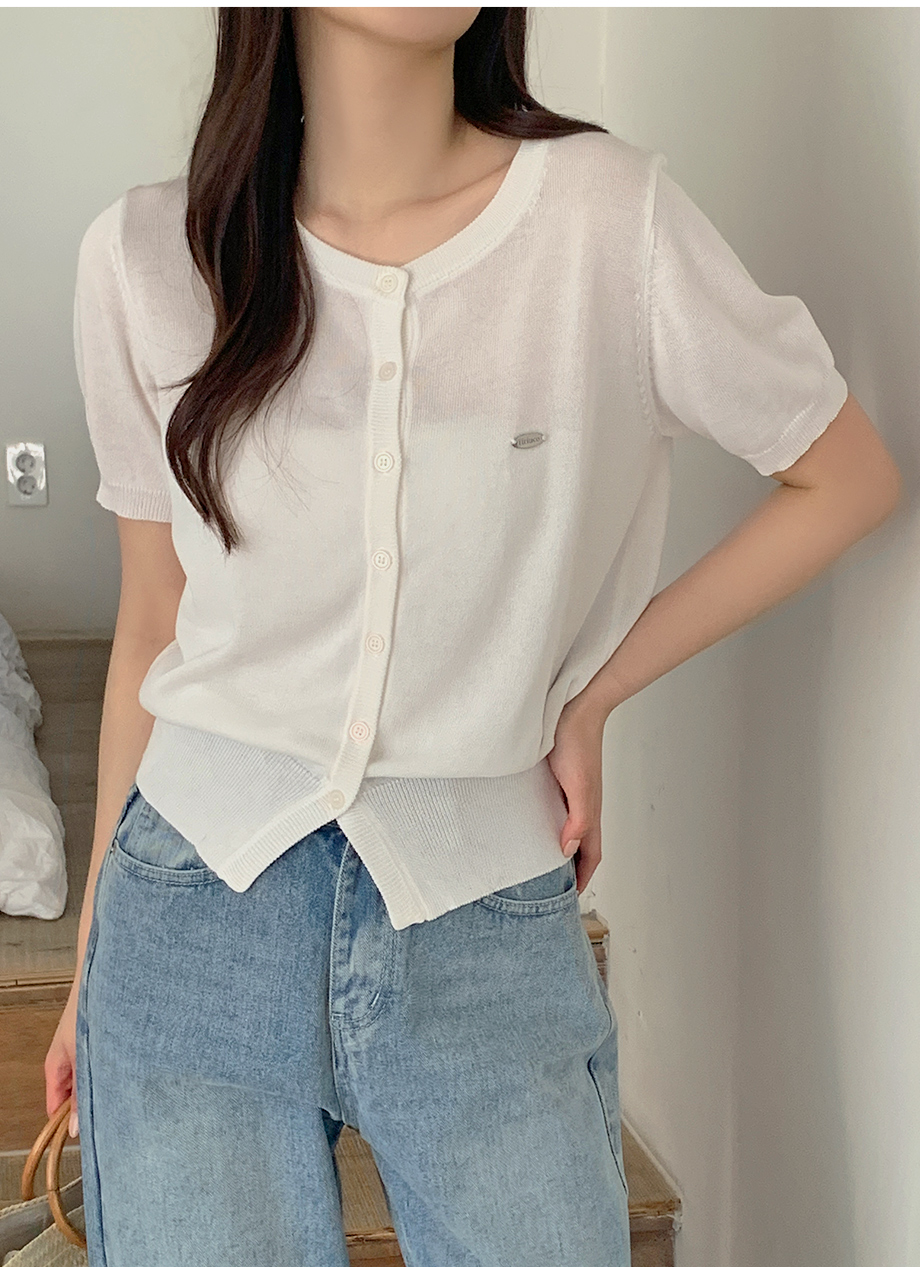 gadid anoniem カーディガンREID コカ coca メランジニットカーディガン （Gray） -ファッション