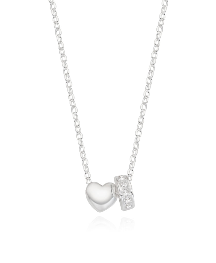heart and cubic ring necklace
