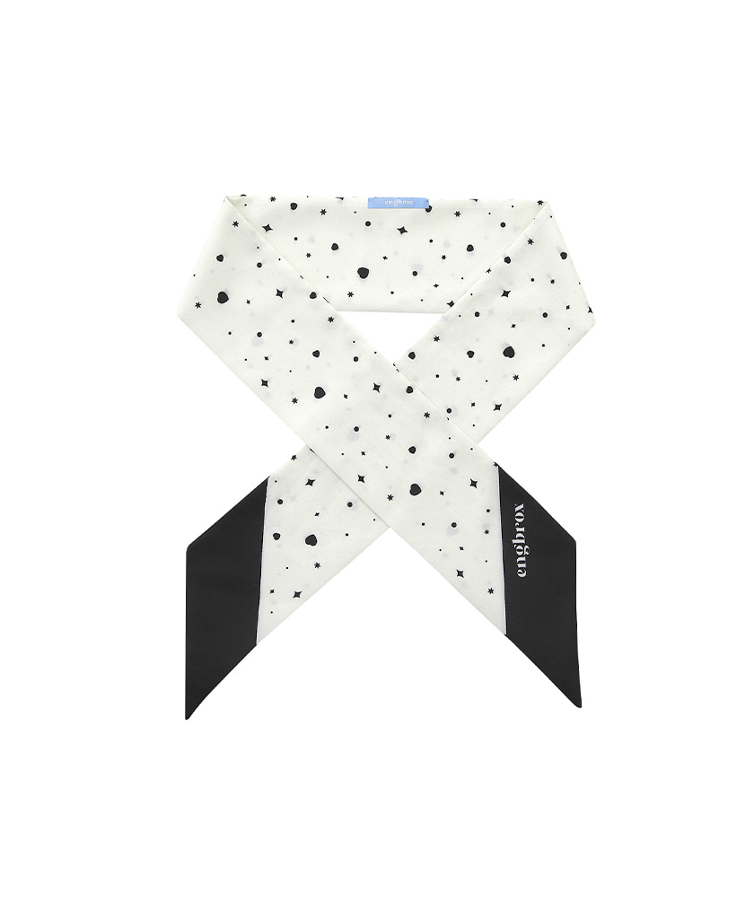 heart and sparkle twilly silk scarf_3 colors