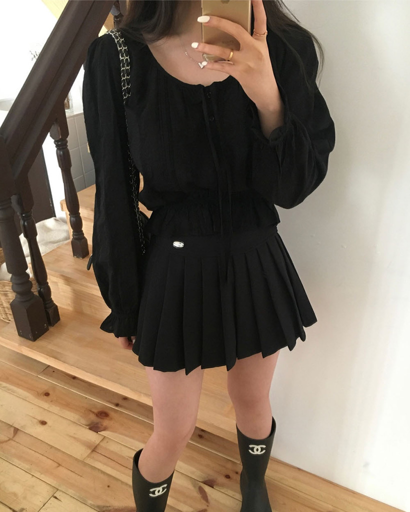 ORIGINAL]ロア、フリル長袖ブラウス | ファッション通販サイト NUGU