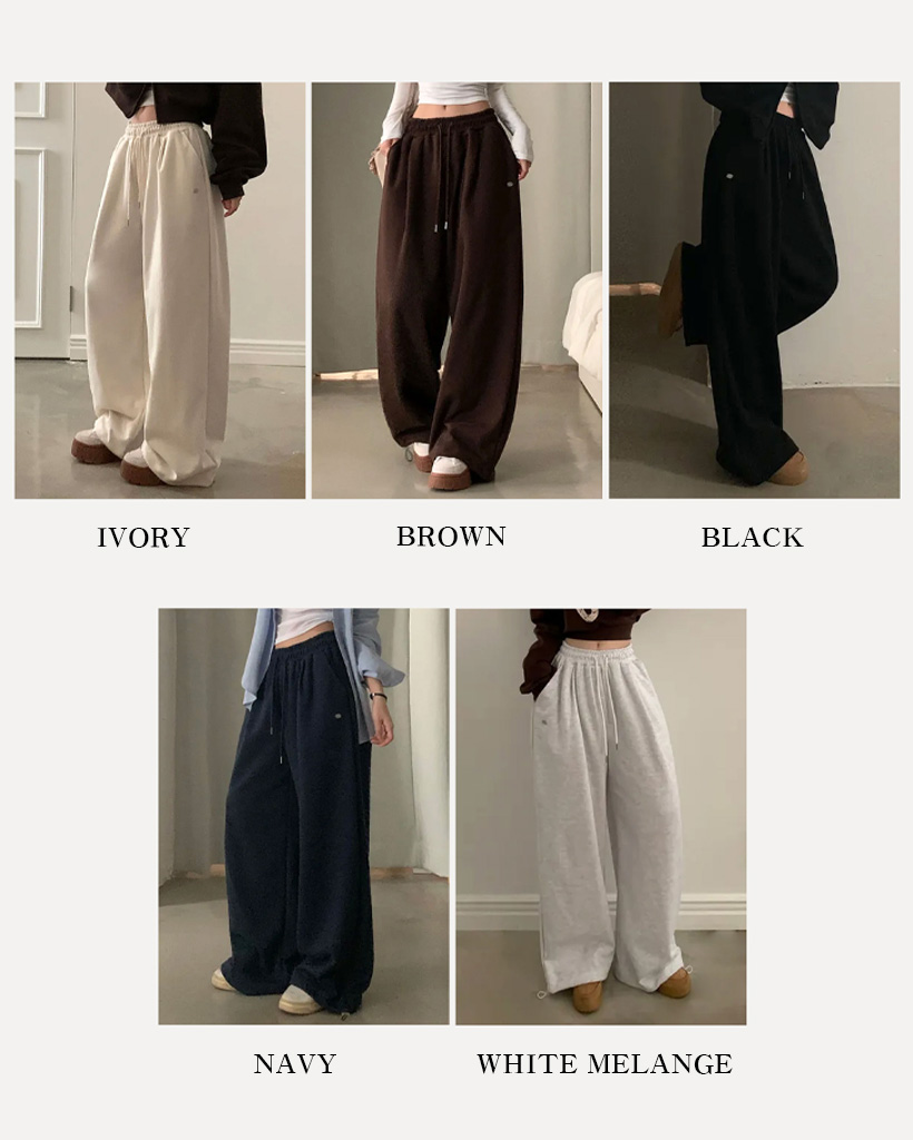 パンツ ririro 6color]タック入りワイドトレーニングパンツ | ファッション通販