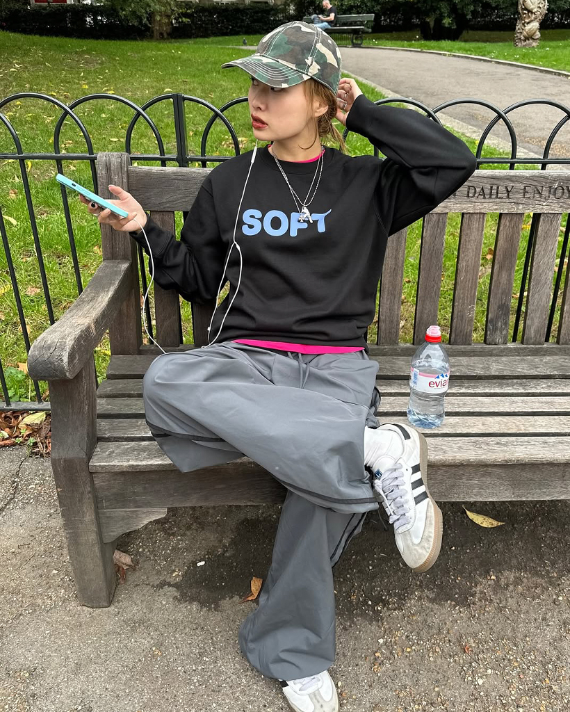 (ORIGINAL) SOFT レタリングスウェットシャツ (裏起毛)