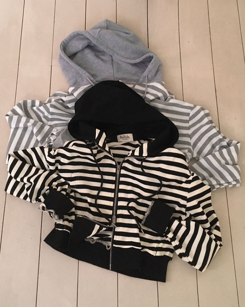 ORIGINAL) ワッフルストライプジップアップパーカー | ファッション