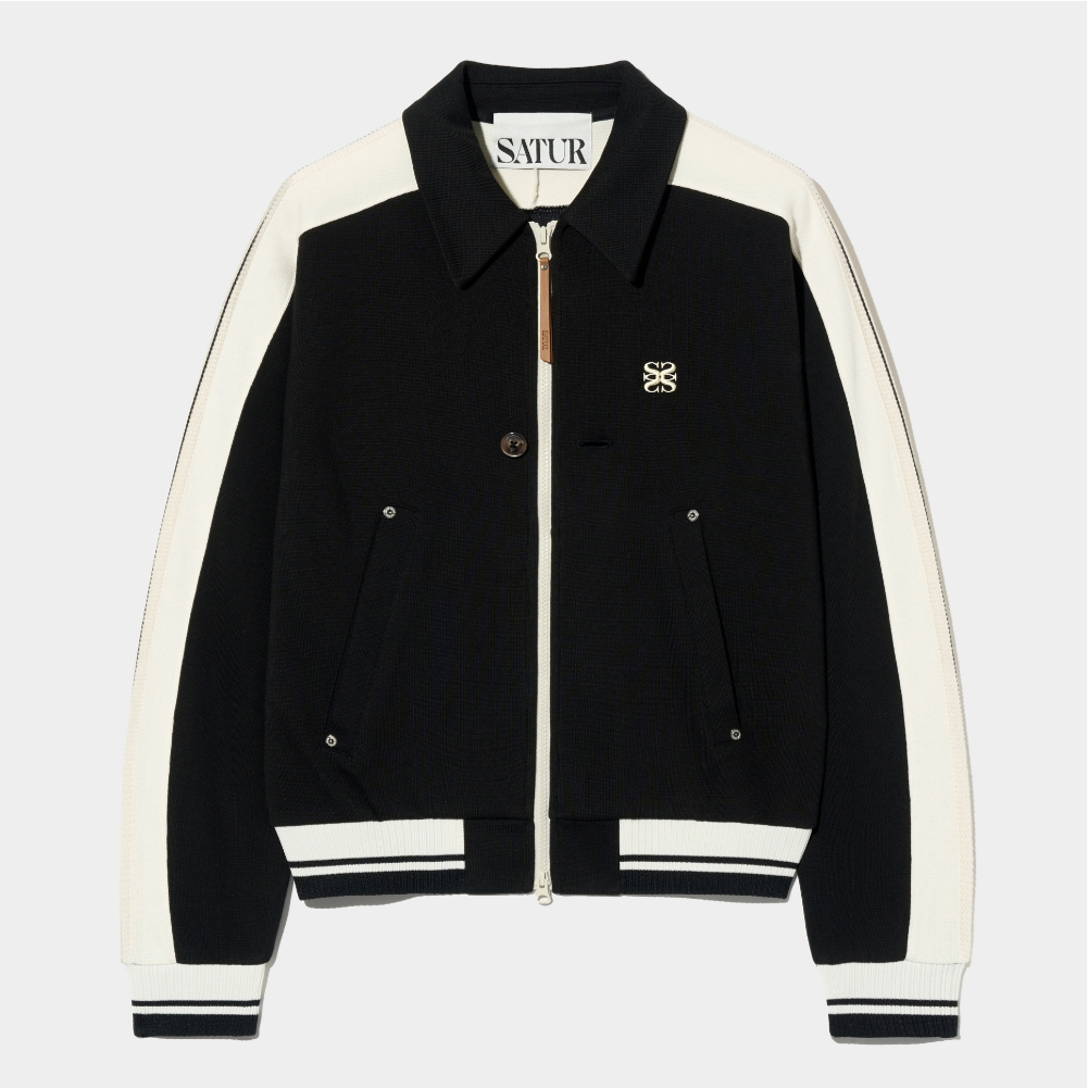 Lawton Collar Track Zip-Up Jacket - Classic Navy