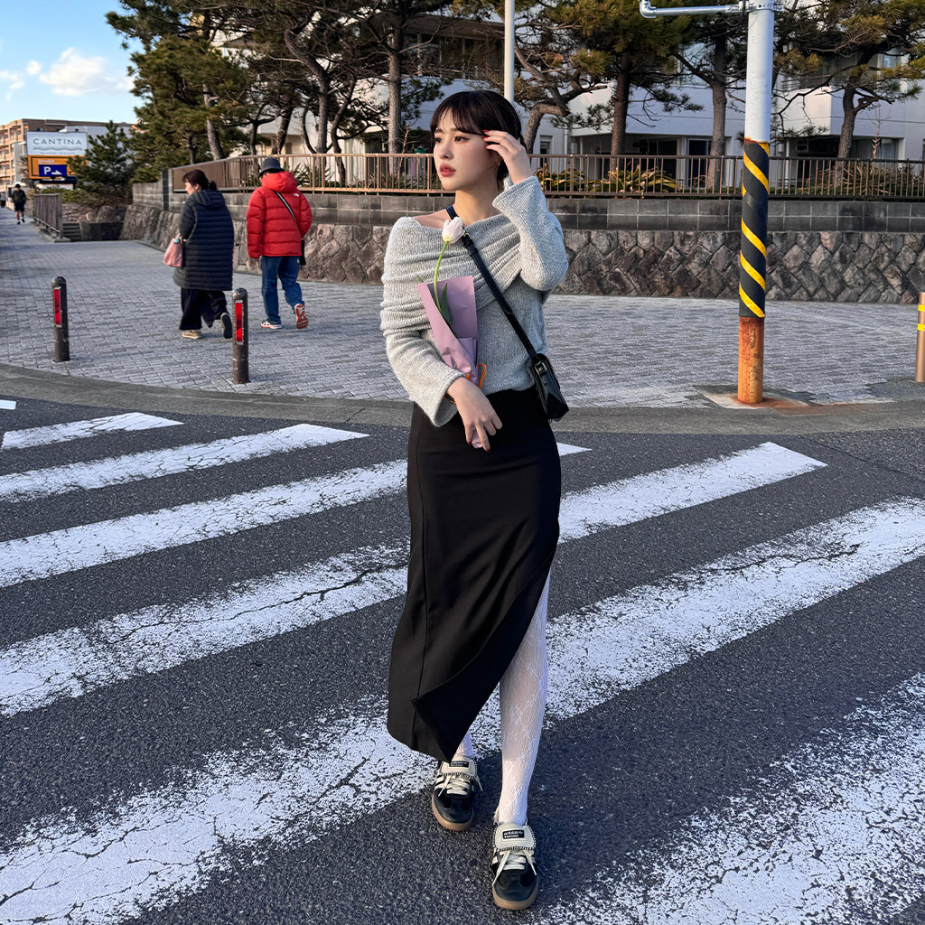 ラインロングスカート