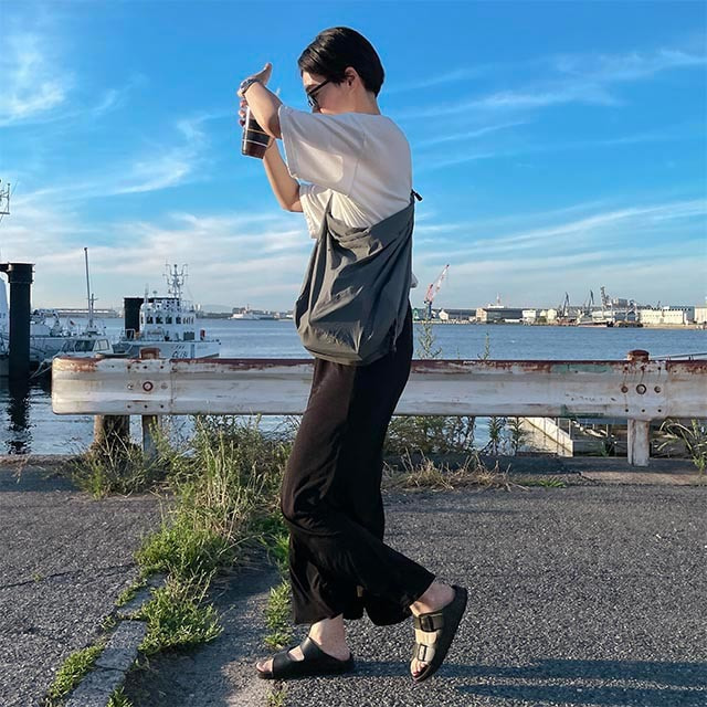 【夏】ライトウェイトナイロンクロスバッグでラフスタイル
