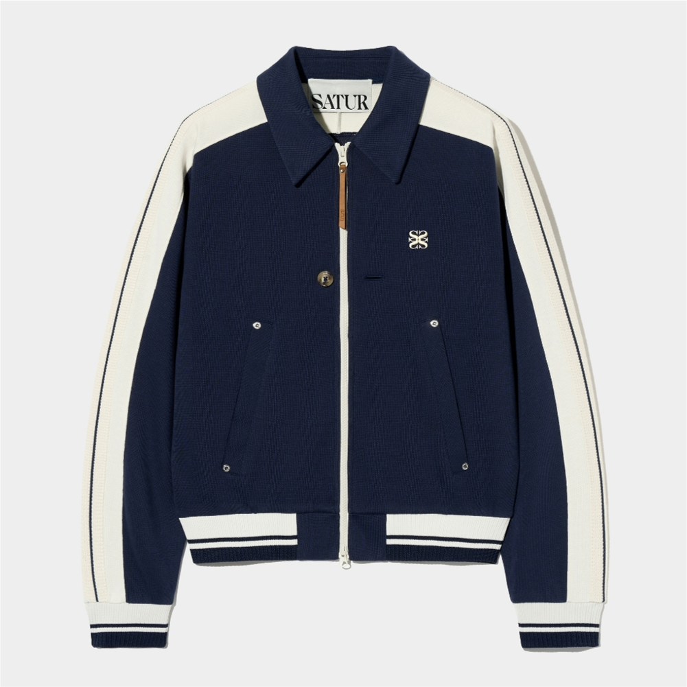 W) Lawton Collar Track Zip-Up Jacket - Classic Navy | ファッション