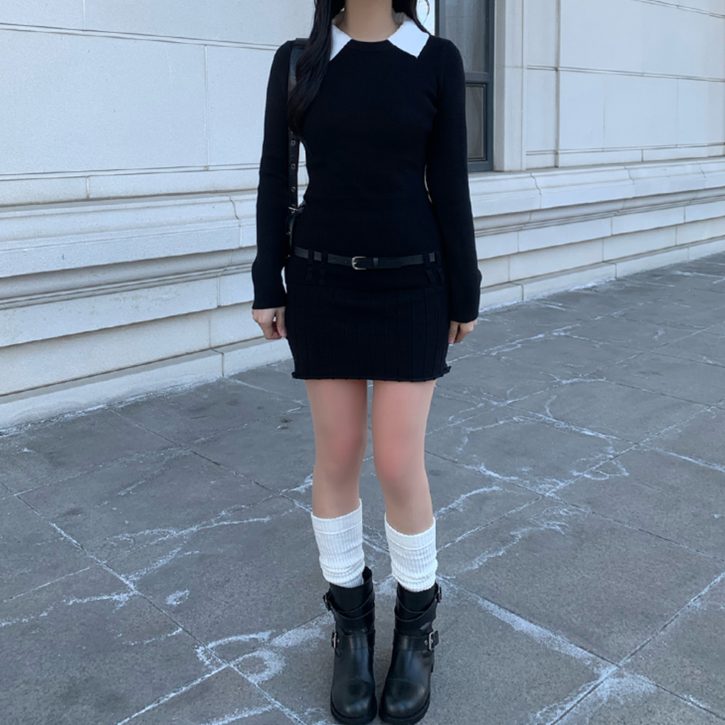 黒ワンピースは靴で印象チェンジ!