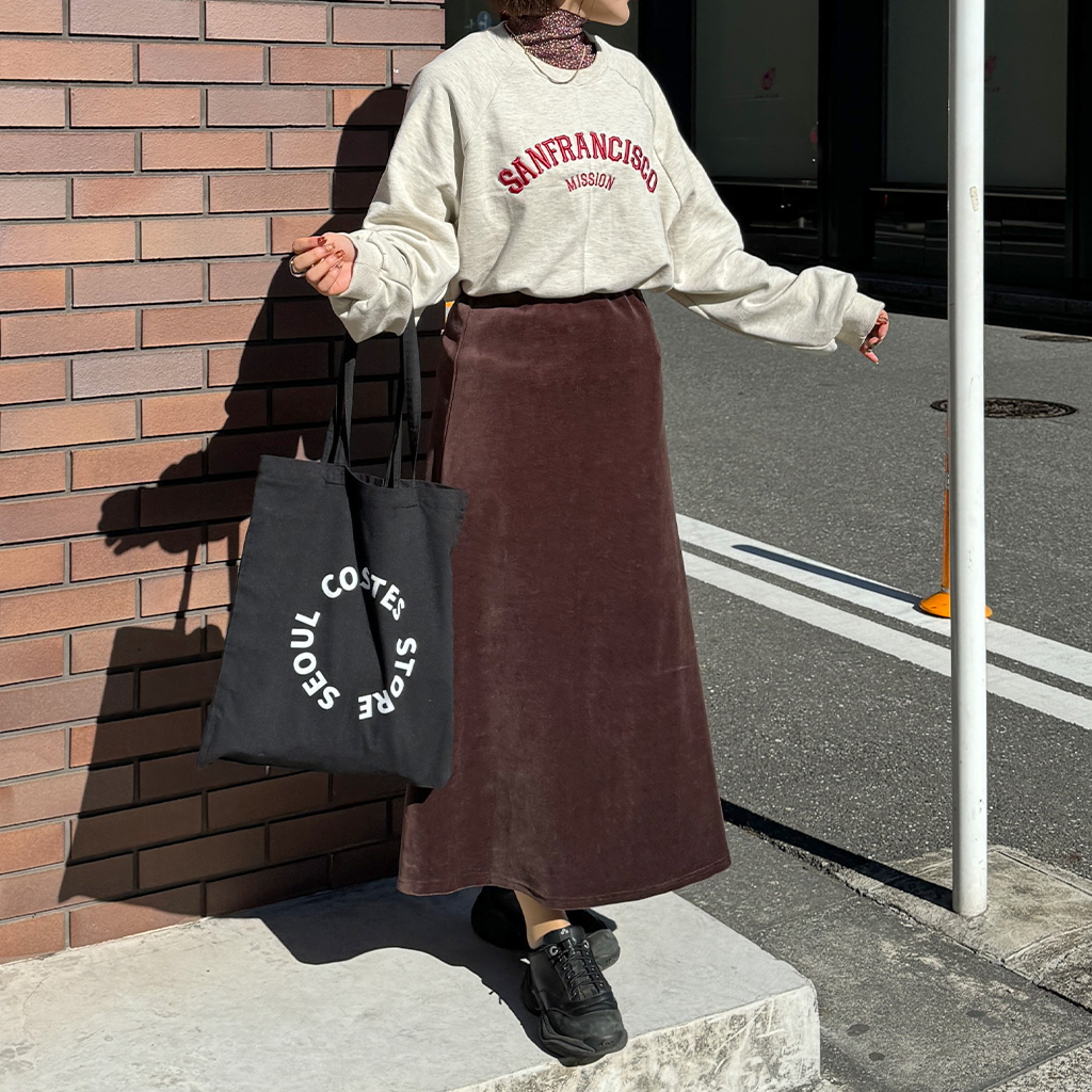 ベルベットロングスカート×美シルエット