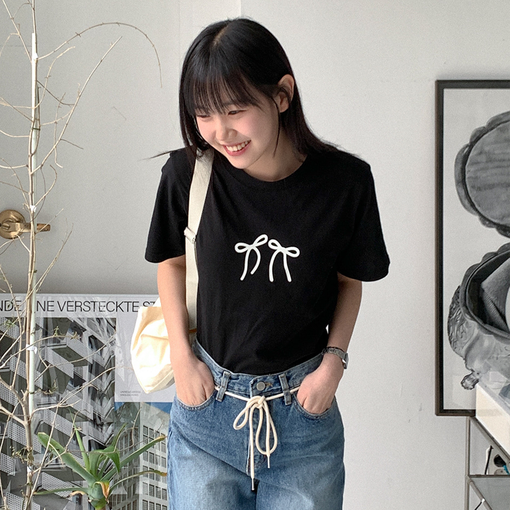 リボンプリントT