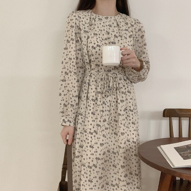 ワンピース×小さめの柄