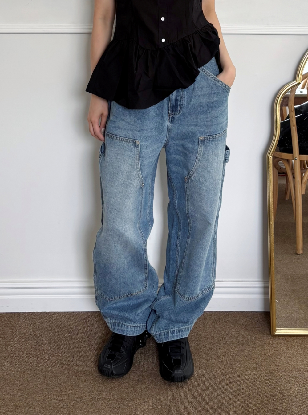 ユニセックス】デニムワイドカーゴパンツ｜ファッション通販の