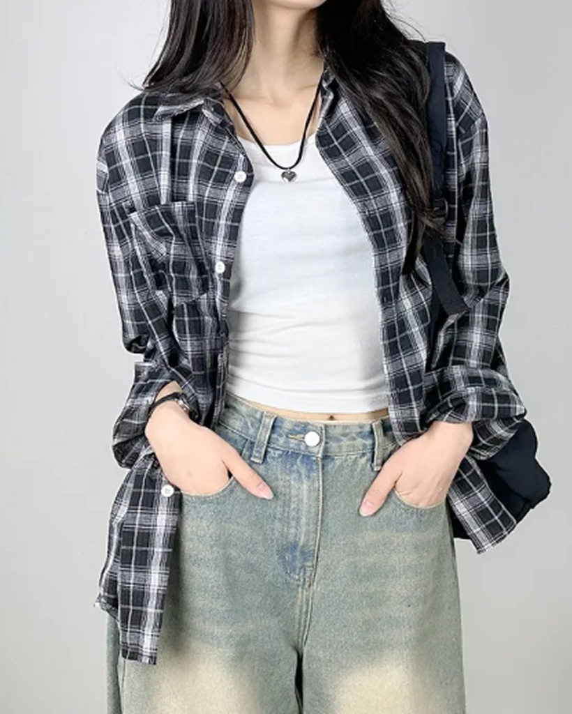 オーバーサイズチェックシャツ | ファッション通販サイト NUGU