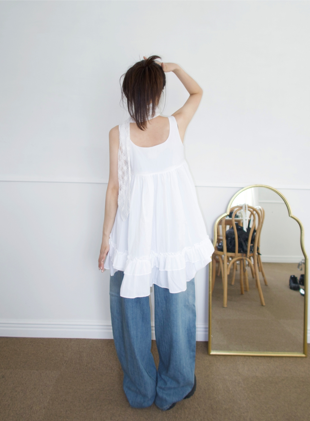 スタッズワイドデニムパンツ | ファッション通販サイト NUGU