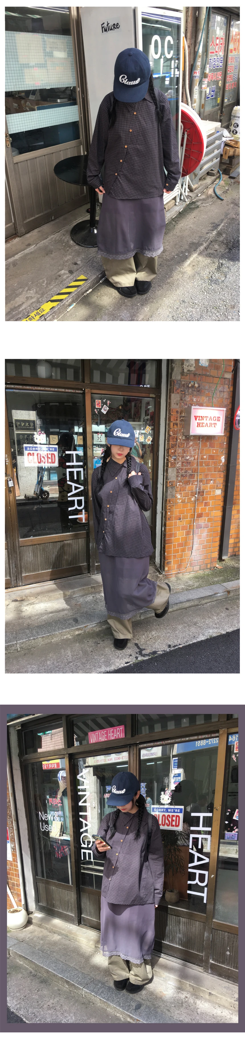 斜めストライプチェックシャツ | ファッション通販サイト NUGU