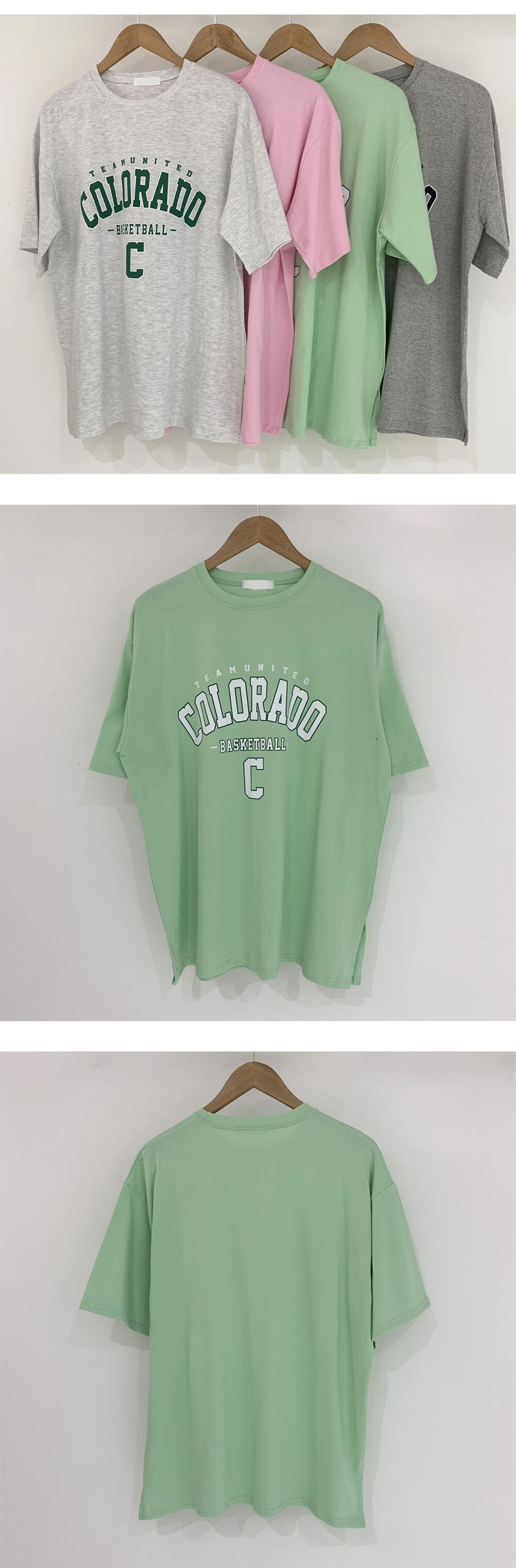 tumugu: OuiプリントオーバーサイズTシャツ ライトグレイ tumugu: OuiプリントオーバーサイズTシャツ ライトグレイ tumugu