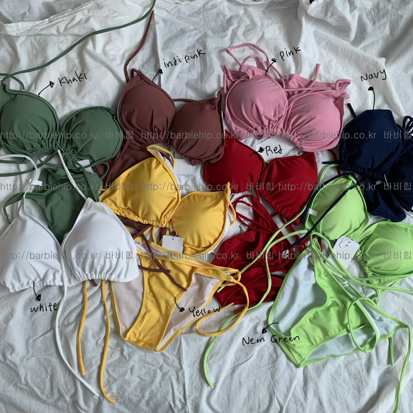 9color]ベーシック三角紐ビキニ水着 | ファッション通販サイト NUGU