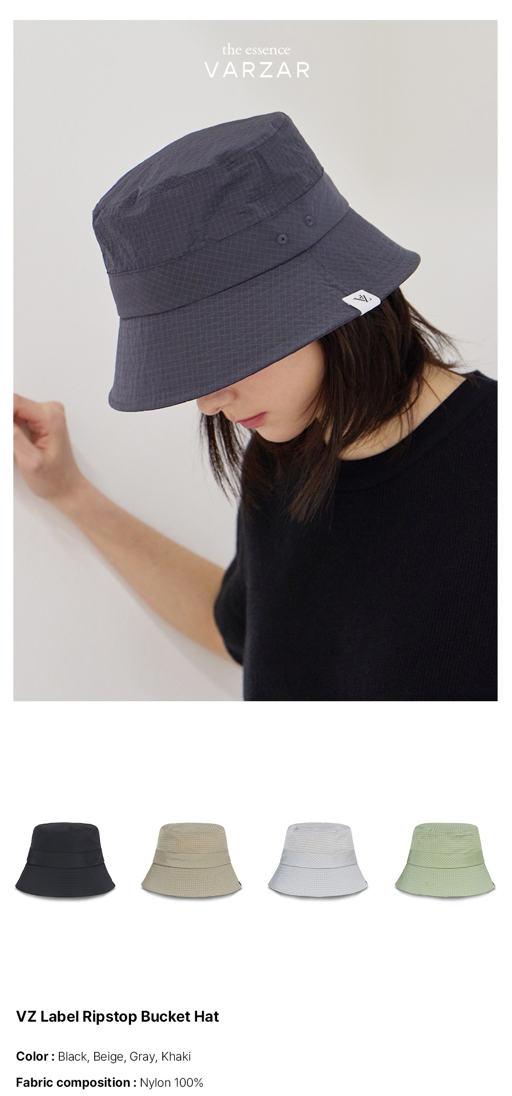 VZ Label Ripstop Bucket Hat Black | ファッション通販サイト NUGU
