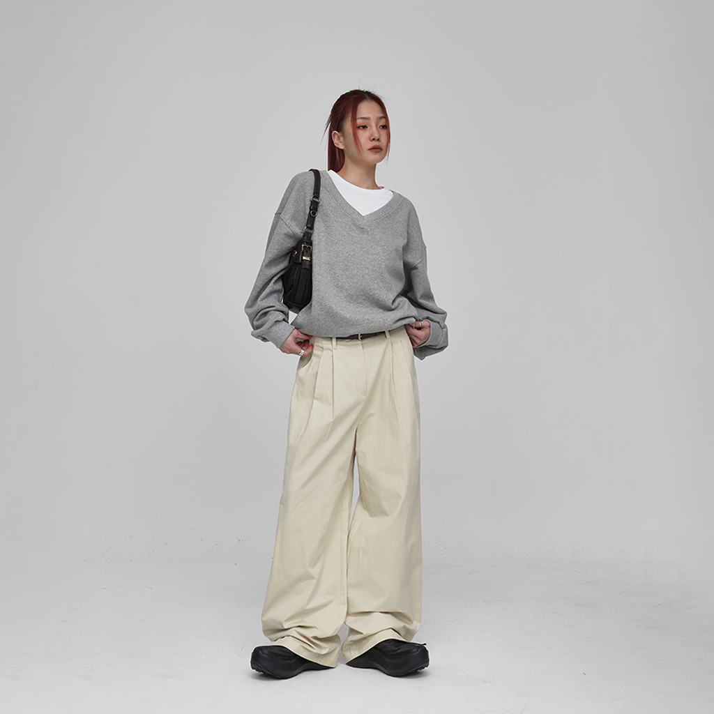 【新品タグ付き】ボートネックワイドスウェット 新品タグ付き】ボートネックワイドスウェット