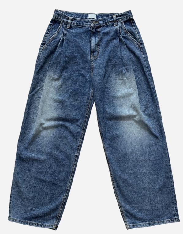 pinue サイドタックデニムパンツ（BLUE） サイドタックデニムパンツ（BLUE） - PINUE