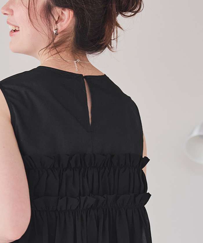 シフォンフリルドッキングトップス | ファッション通販サイト NUGU