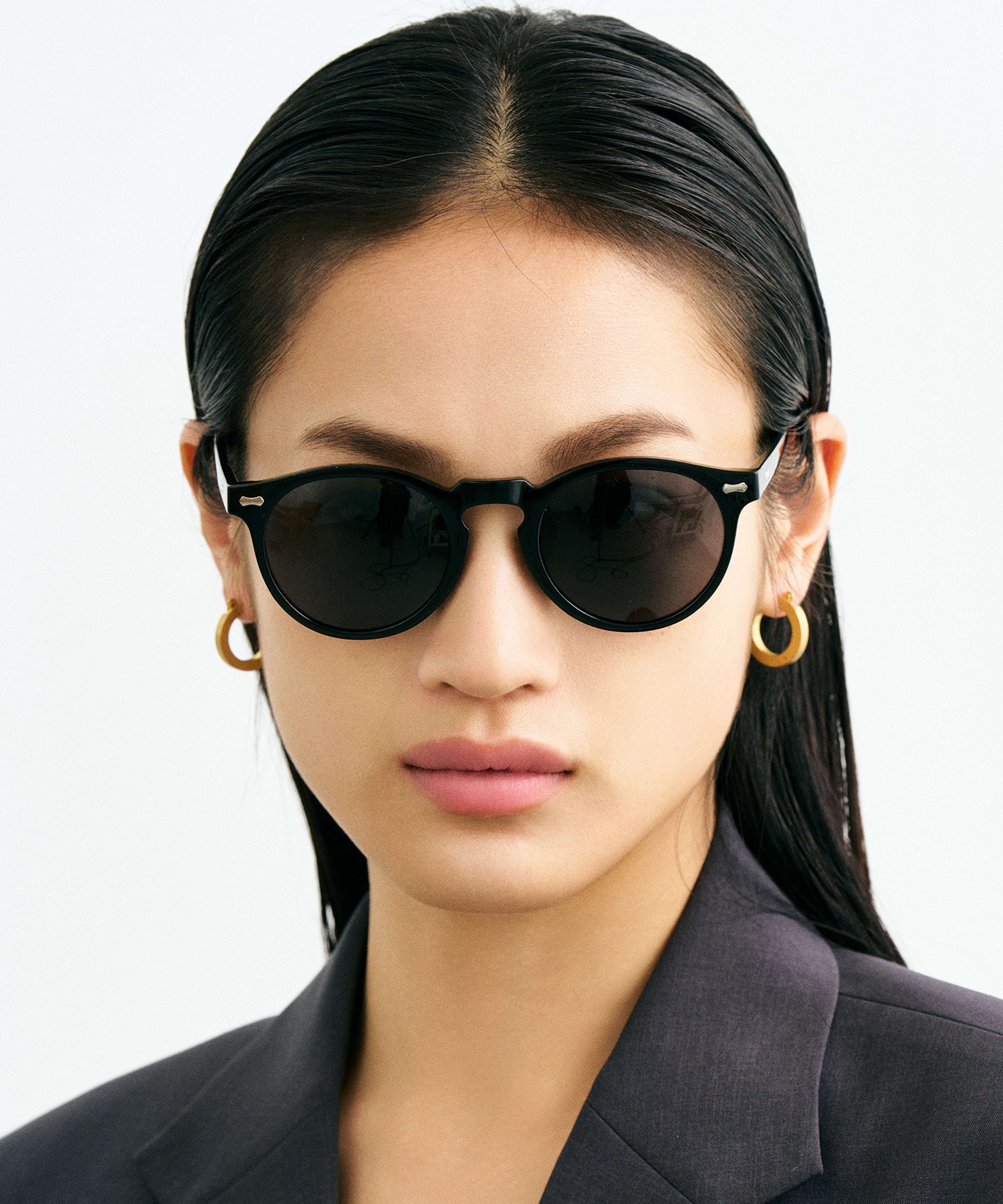 ユニセックス/NUEF/quatre-vingt-dix-sept97/ボストンサングラス/ブラック