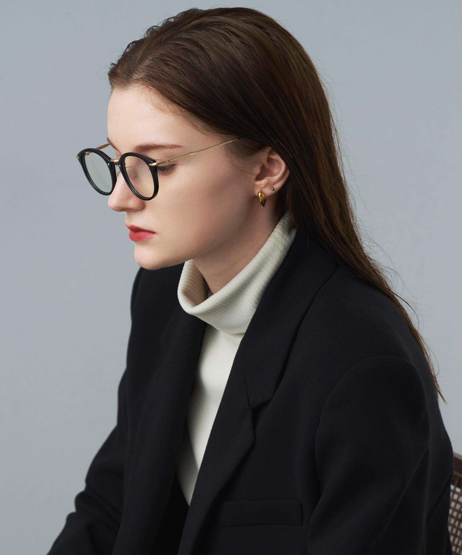 NUEF 黒縁メガネ　ユニセックス対応 ユニセックス/NUEF/soixante-sept67/眼鏡/ブラック