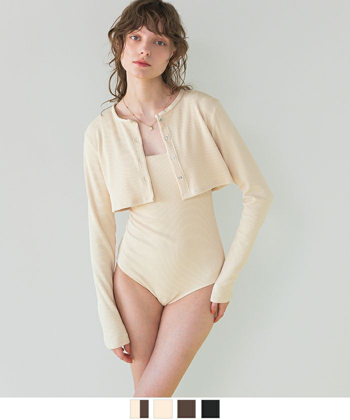 長袖カーディガン付ワンピース/セット水着