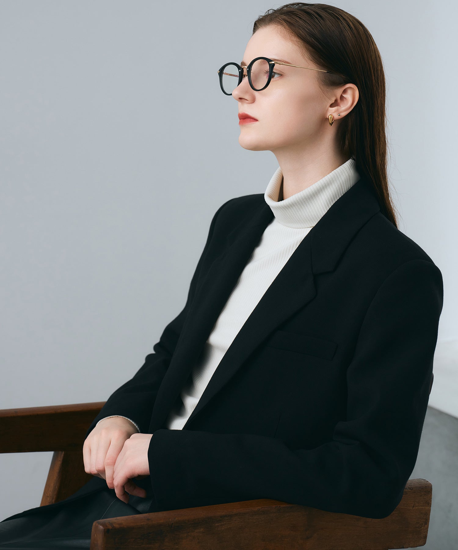 NUEF 黒縁メガネ　ユニセックス対応 ユニセックス/NUEF/soixante-sept67/眼鏡/ブラック