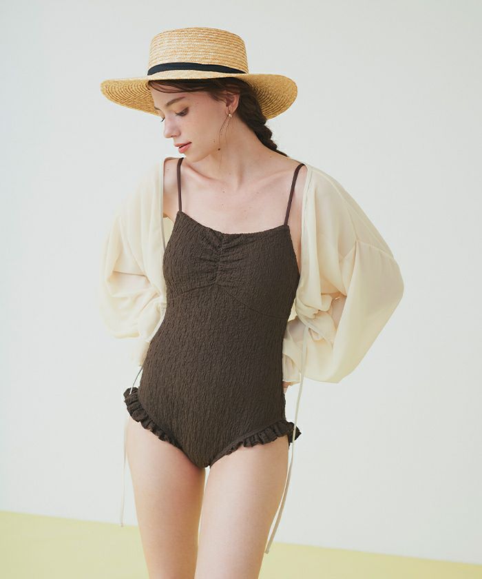 ボレロ付フリルデザインワンピース/セット水着