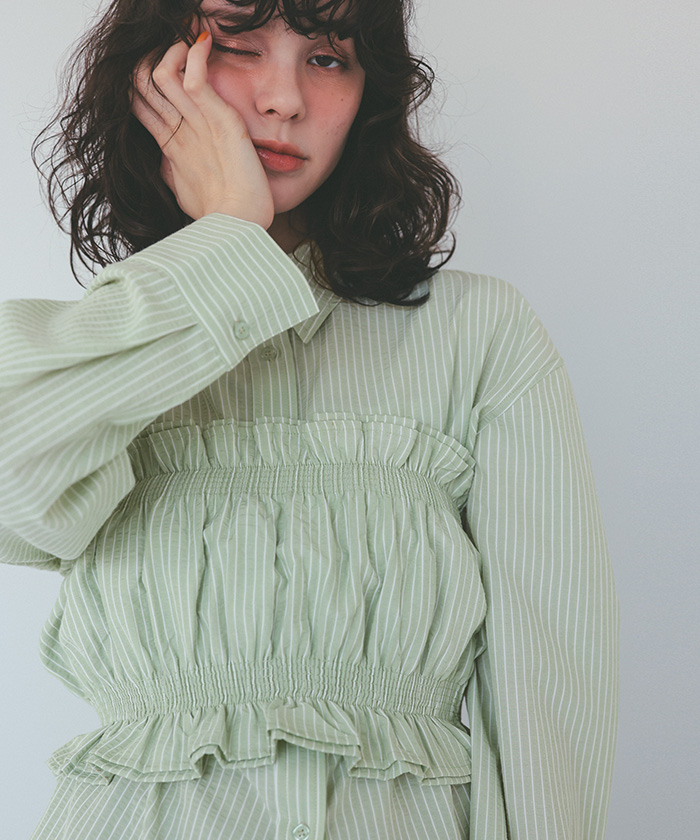 サッカーストライプシャーリングビスチェ