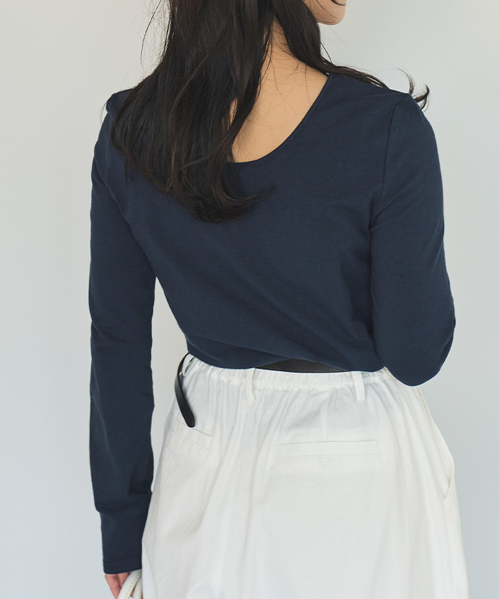 RIKKA ロングジョン、タッパー 2mm ブラック/ネイビー バックUネックロングスリーブカットソー | ファッション通販