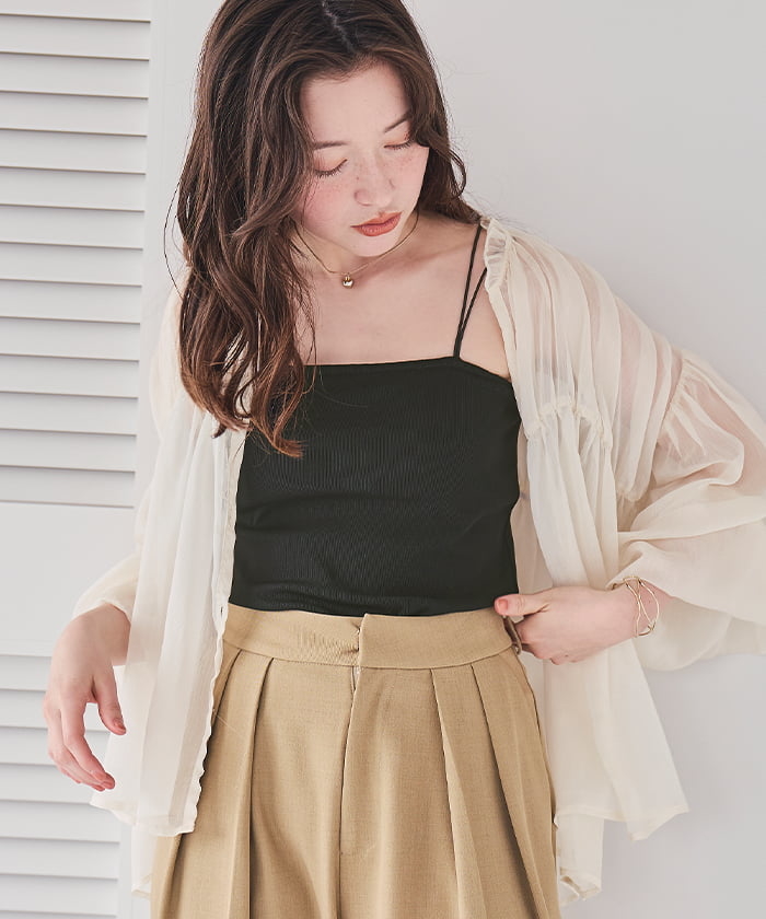 カップ付きダブルストラップキャミソール | ファッション通販サイト NUGU