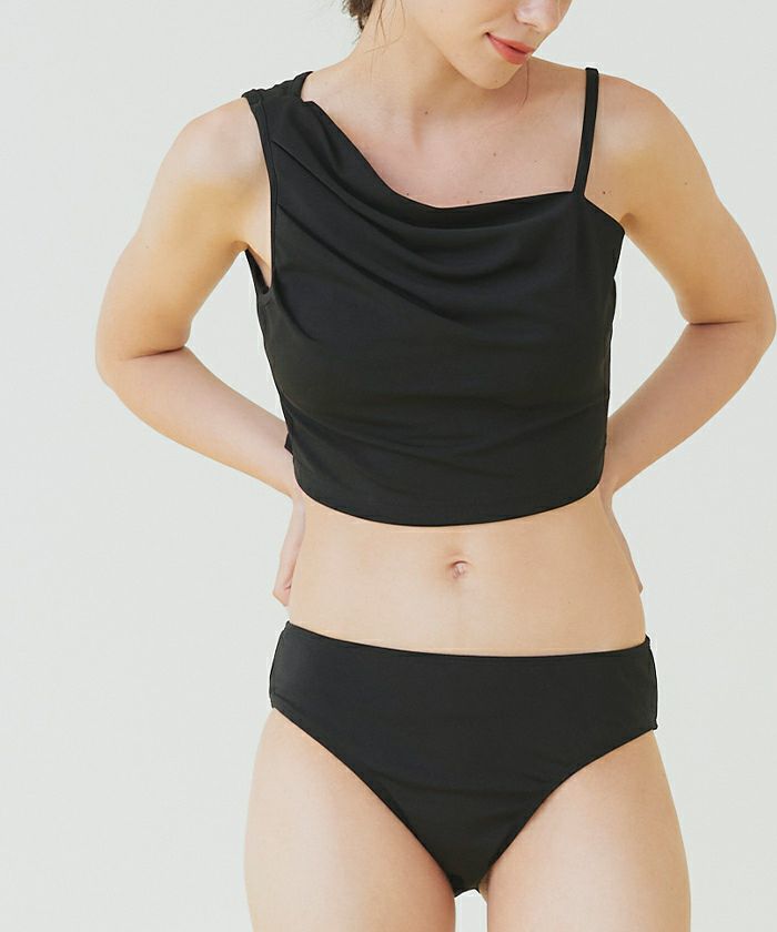 ショートパンツ付タックビキニ/セット水着 | ファッション通販