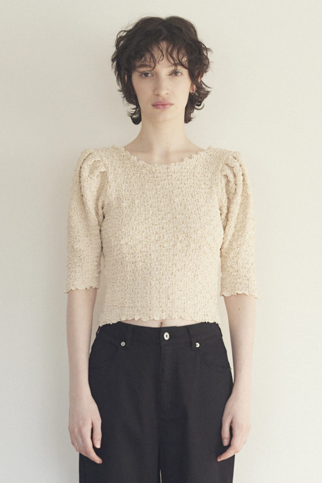 swell cotton puff sleeve tops