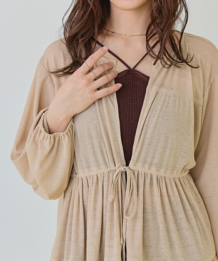 タグ付き CADUNE シアーティアードカーデ カデュネ CADUNE シアー