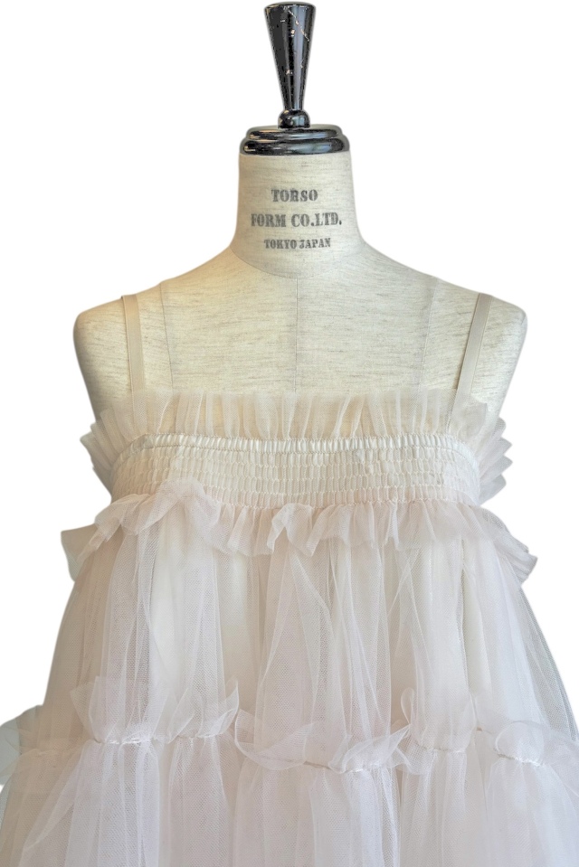 tulle tiered tunic camisole | ファッション通販サイト NUGU