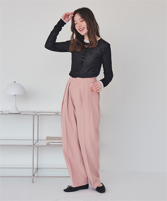 シアーテレコヘンリーネックトップス | ファッション通販サイト NUGU