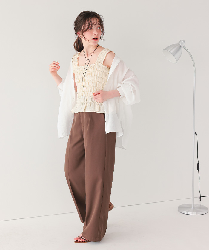シャーリングギャザートップス | ファッション通販サイト NUGU