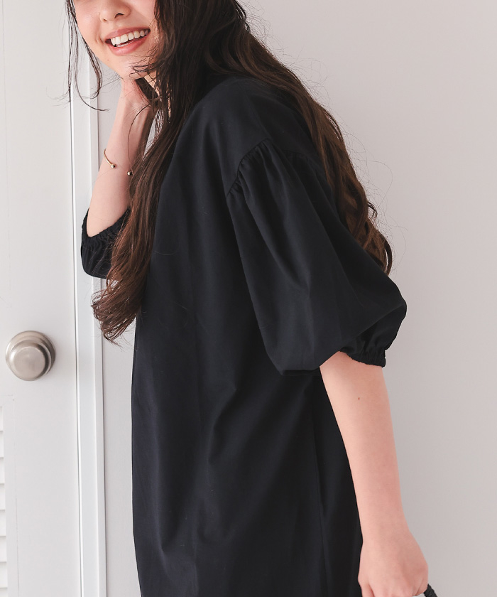 foufou ブラック シャツワンピース 半袖 4/28の販売情報】夏もイージーワンピースで最高に。【THE DRESS