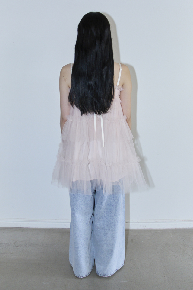 tulle tiered tunic camisole | ファッション通販サイト NUGU