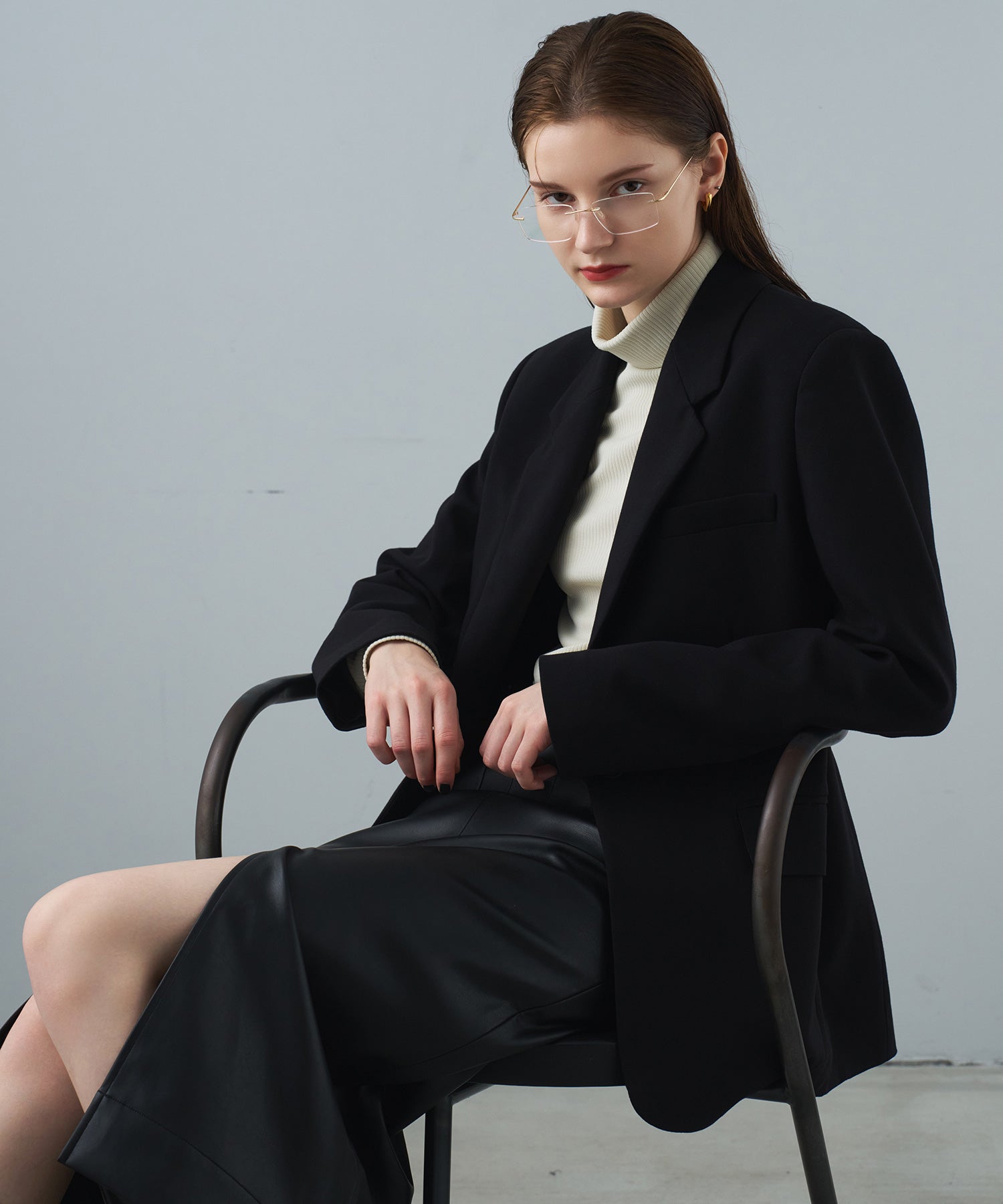 ユニセックス/NUEF/soixante-douze72/リムレス眼鏡/ゴールド