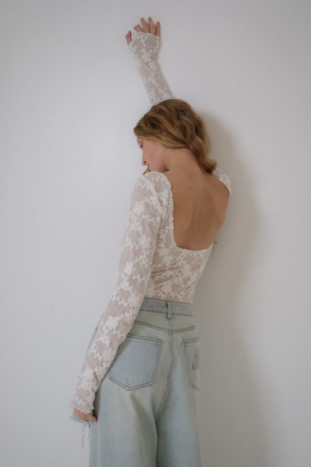 tシャツ molle embroidery lace body suit レディース molle embroidery lace body suit
