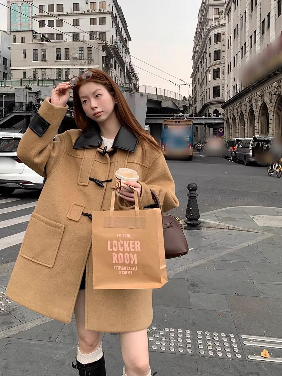 ウール ダッフル ミドル丈 コート