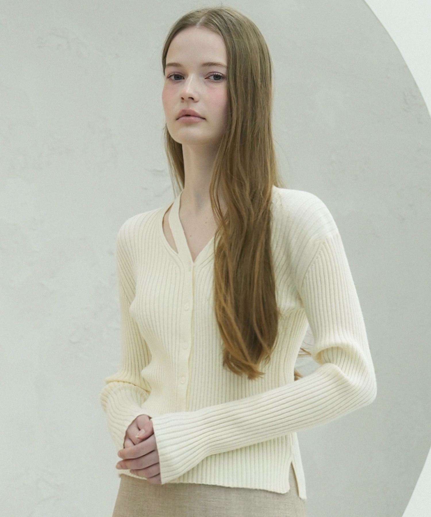 Slit rib Cardigan - 4COL | ファッション通販サイト NUGU