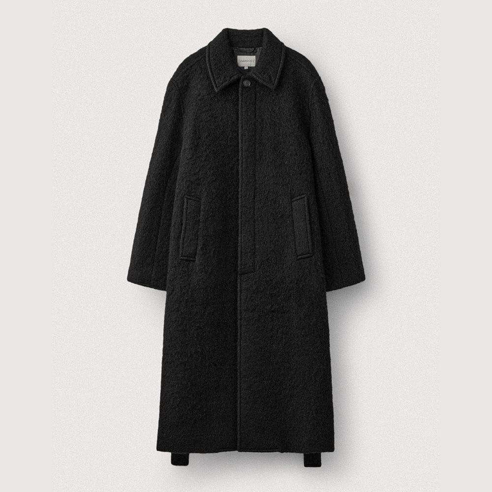 Japanese Shaggy Wool Oversized Coat_Black