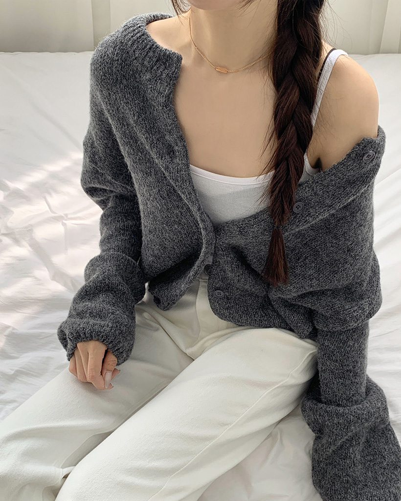 GABAN グレー 長袖カーディガン GABAN グレー 長袖カーディガン