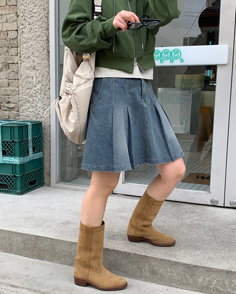 フリッツデニムスカート (medium blue)