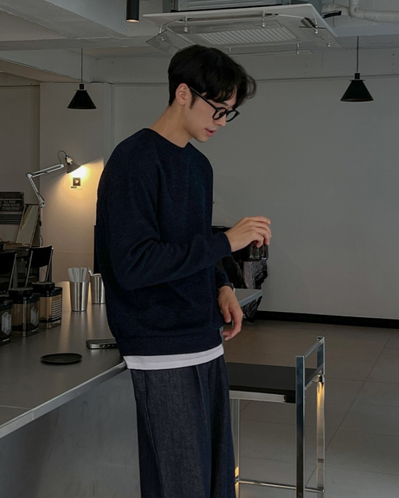 (12color)重ね着いらずのフェイクレイヤードスウェッ