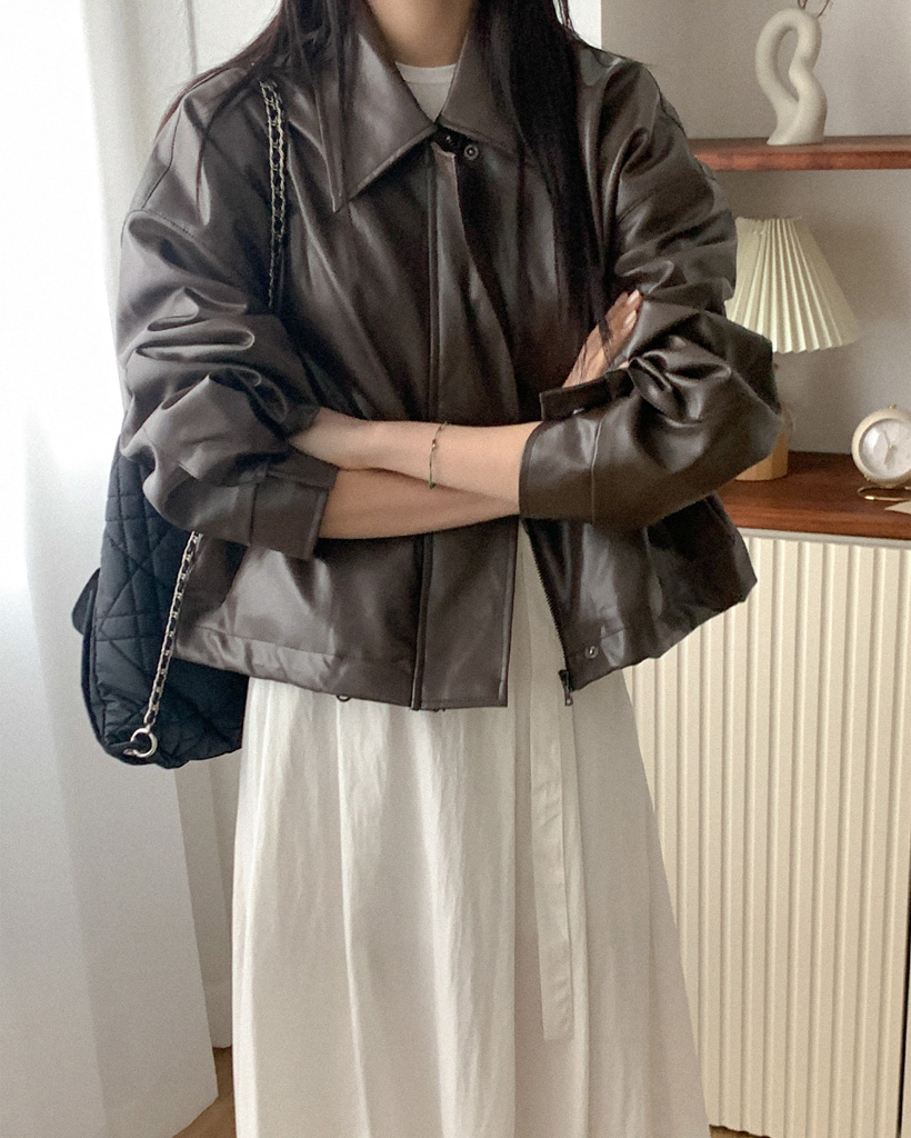 ジップアップレザージャケット | ファッション通販サイト NUGU